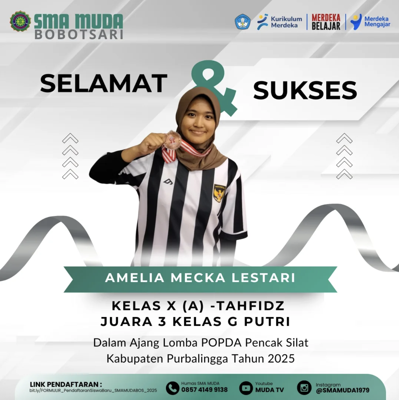 Juara 3 POPDA Pencak Silat Kabupaten Purbalingga 2025