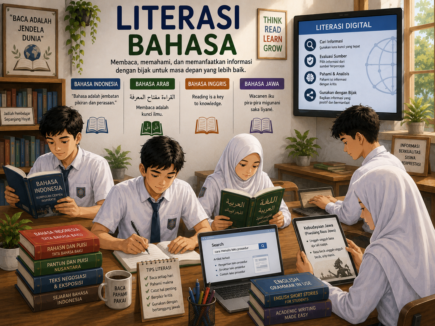 Ilustrasi literasi Bahasa